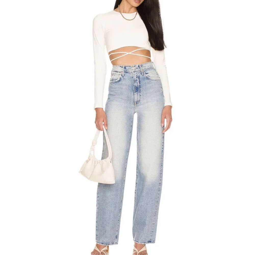 MOTHER Denim High Waisted Tunnel Vision Sneak Jeans The Other Side Size 31 - Picture 1 of 8